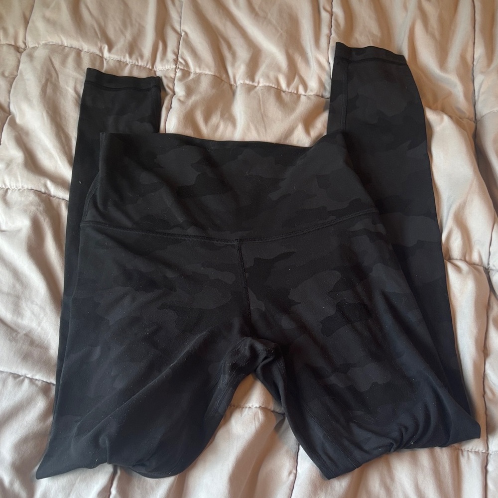 Lululemon Black Camouflage Leggings